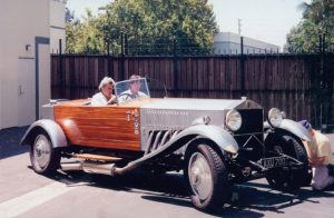 RabinÕs customers include such hobby notables as Ralph Lauren and Jay Leno, pictured here with a 1919 Rolls-Royce that Rabin created the wheel covers for. 