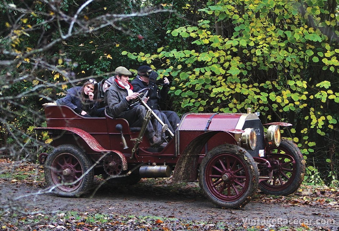 Ben Collings and friends in his Mercedes 60HP. Photo: Pete Austin 