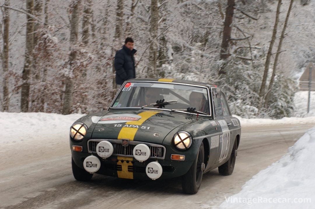 De Montremy and Rousille in their MGB GT.Photo: Peter Collins