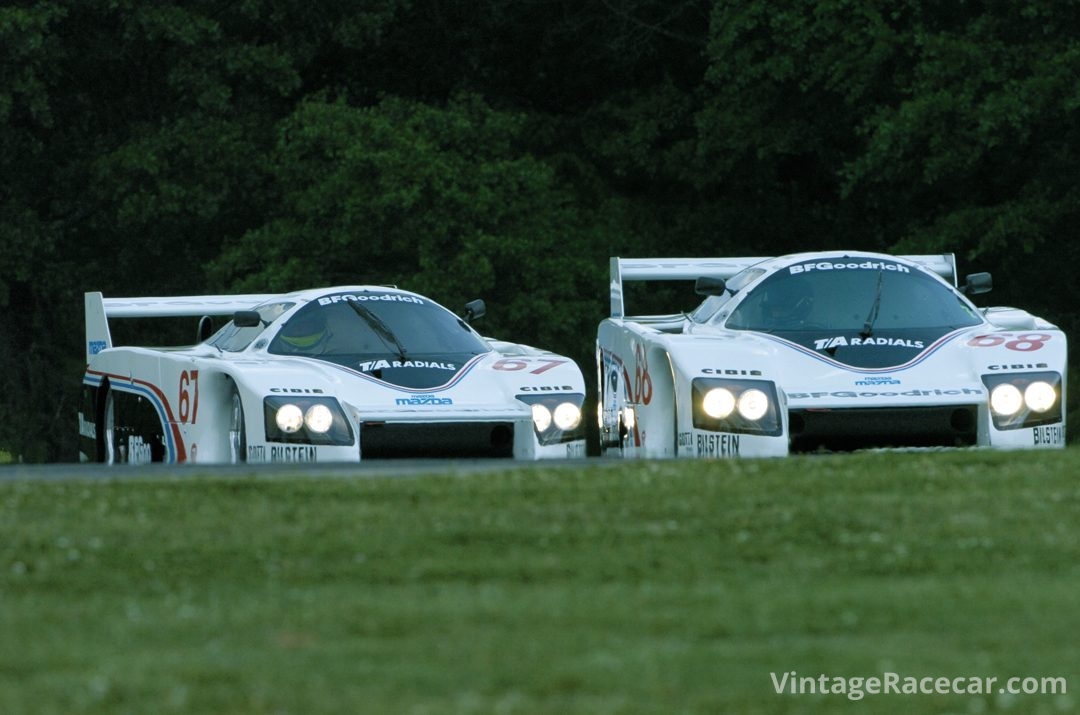 A sinister pair of Mazda GTP Cars.Photo: Michael Casey-DiPleco 