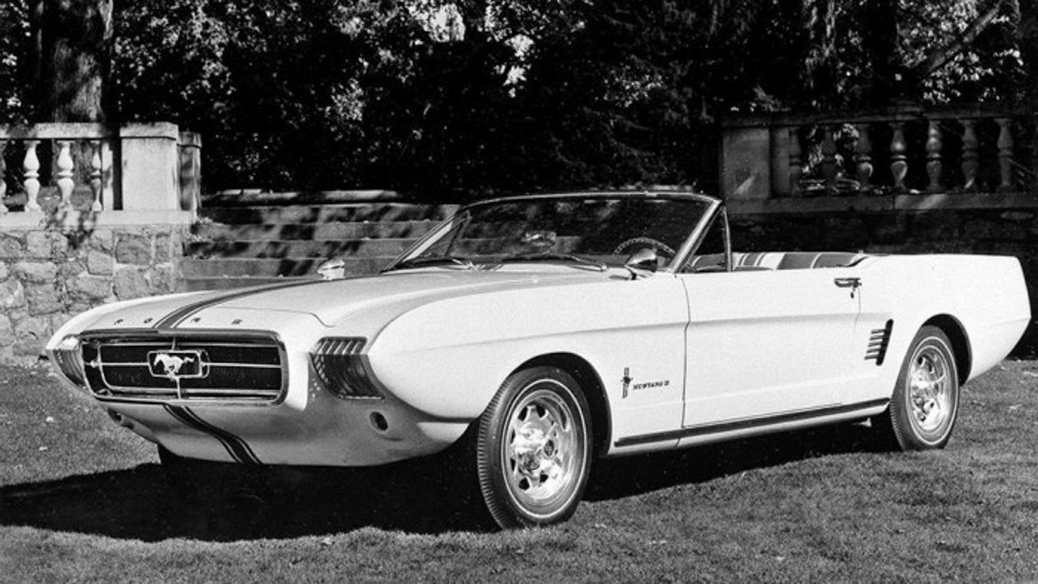 The Mustang II was being shown while the production model was being finalized. 