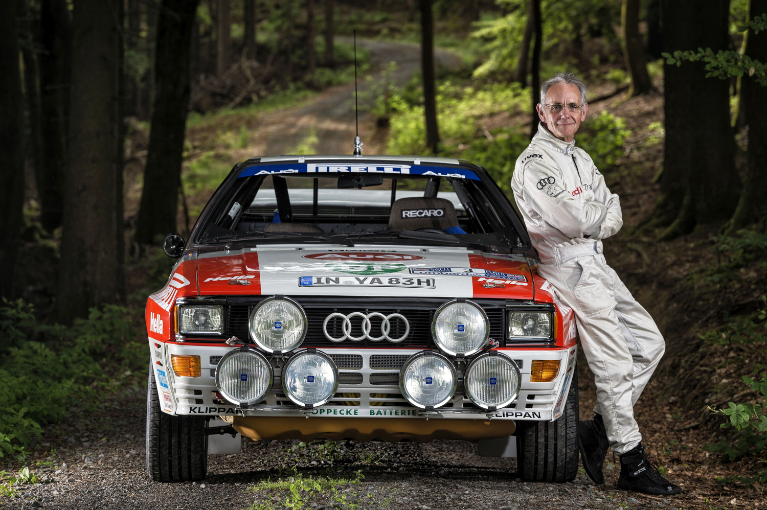 Audi Rallyequattro A2 mit Harald Demuth am Steuer Stefan Warter
