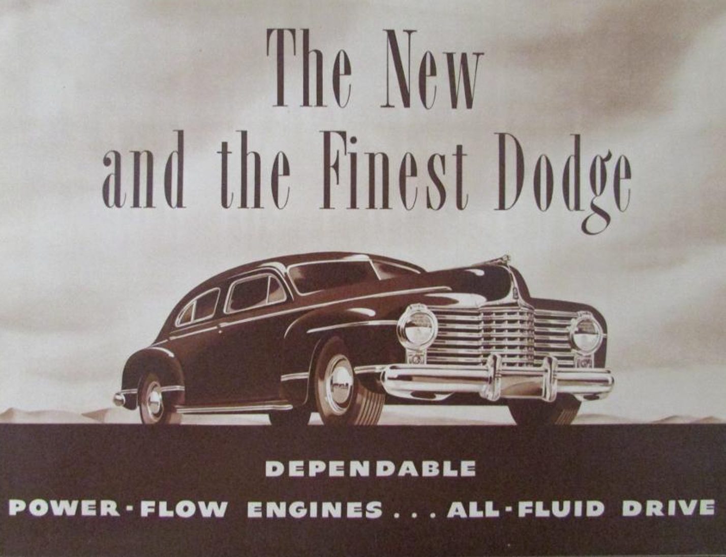 Dodge cars of the late '40s changed little in style from those from 1942. 