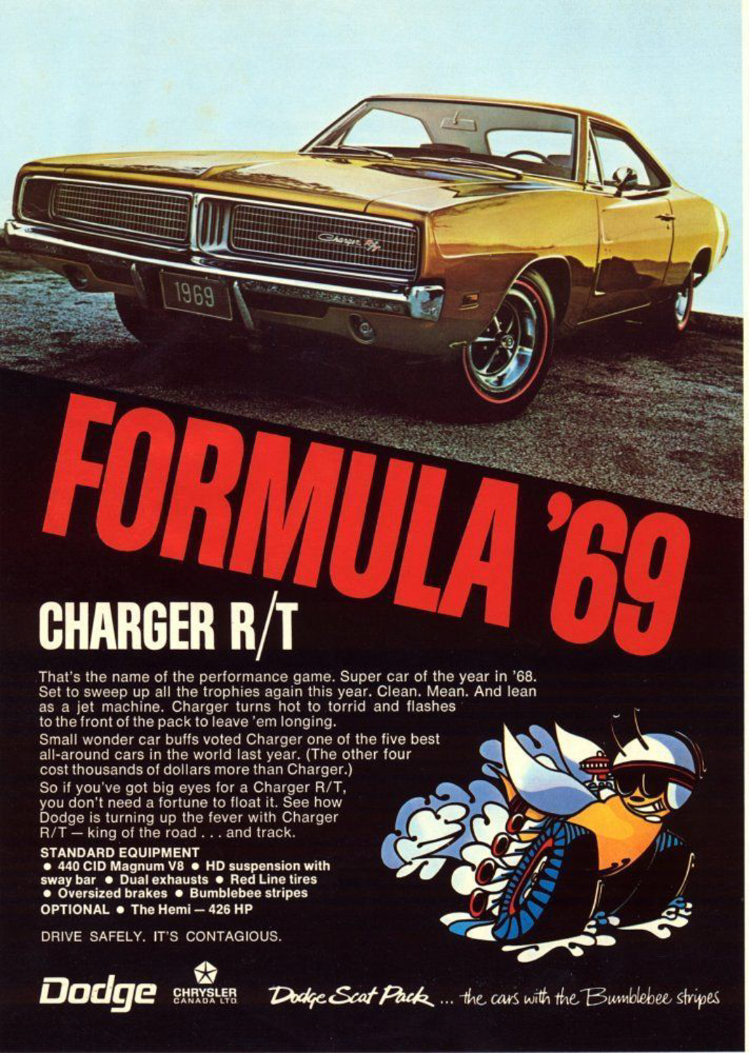 Dodge changed the look of the Charger in 1969, but it did little to help the aero issues it had on the race track. 