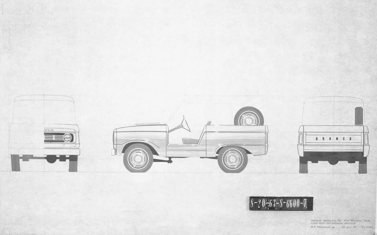 Early Bronco Drawing 