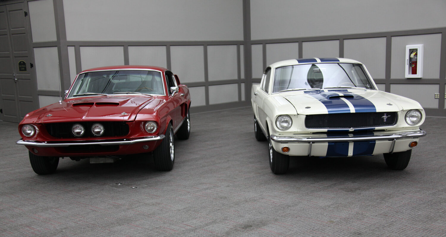 The first '65 G.T. 350 and the first '67 G.T. 500 production cars. 