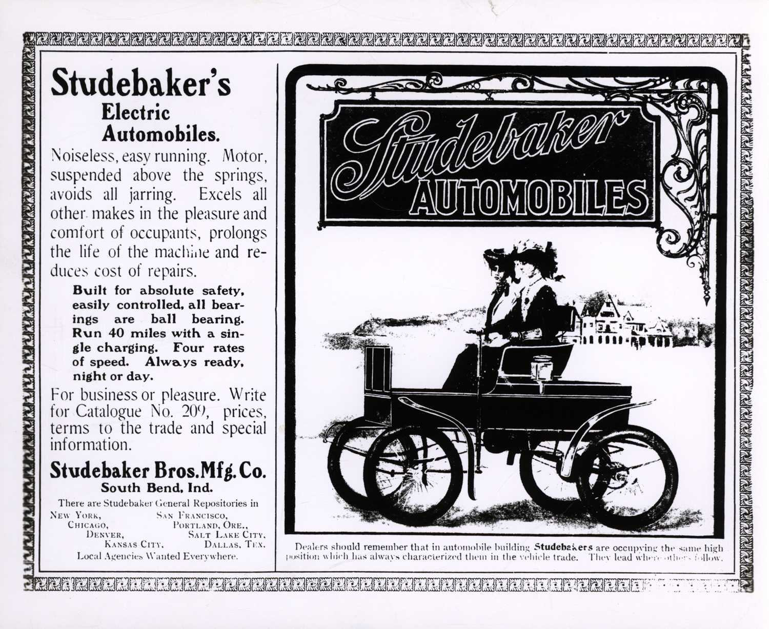 Studebaker's first automobiles were electrics - fairly basic but very reliable. 