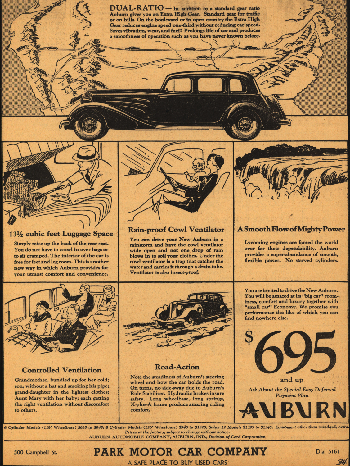 The Auburn line was reduced again in 1934, but the cars were a bargain for the quality they provided. 