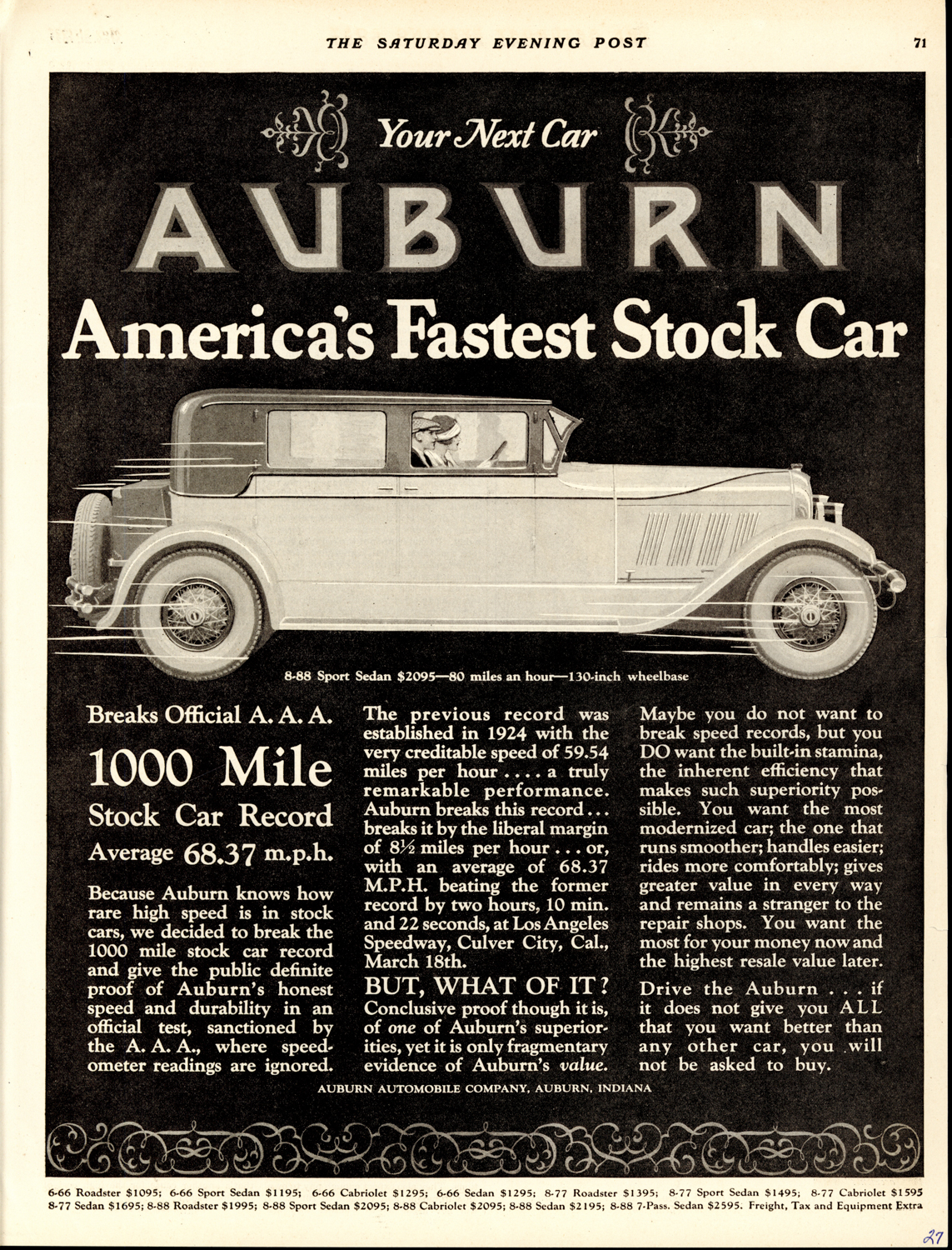 Coachwork by McFarland set the Auburn apart from its competitors. 