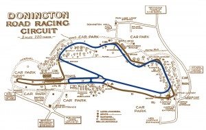 Original track map with the modern layout in blue.Photo: Bailie Collection 