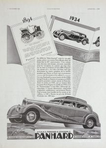 Panhard period advertising from 1934. 