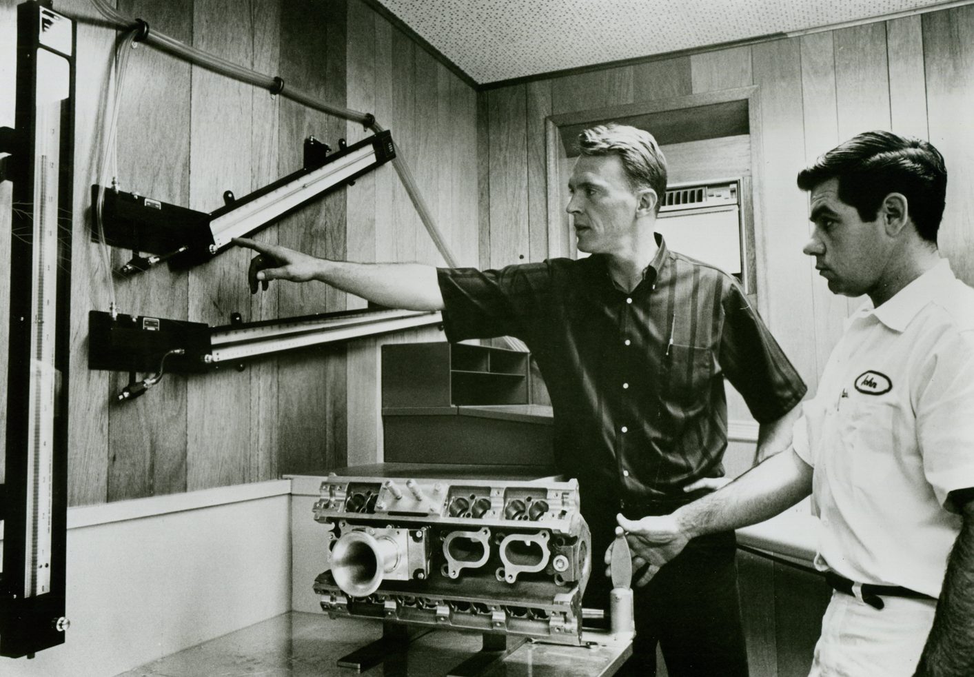 Dan Gurney and AAR enginemeister John Miller 