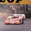 Ferrari 312 PB driven by Clay Regazzoni leads Gulf Oil Porsche 917 at Brands Hatch in 1971
