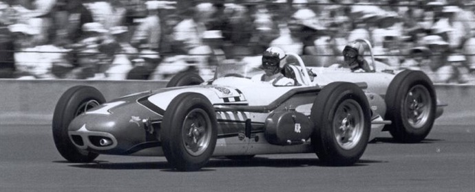4-time Indianapolis 500 winner A.J. Foyt on the way to his first victory in 1961.