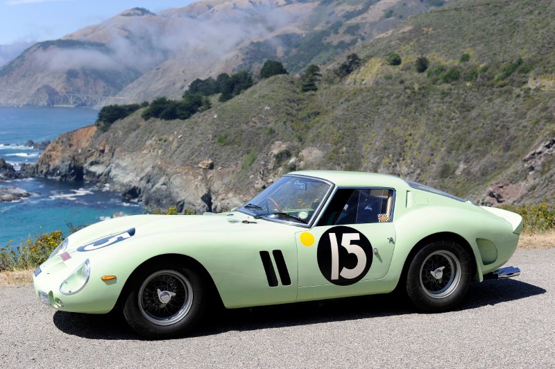 Mechanical and natural beauty - 1962 Ferrari 250 GTO and Pacific Ocean bluff
