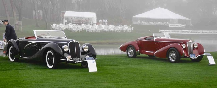 Delahaye 135MS Competition Cabriolet and Amilcar Pegase