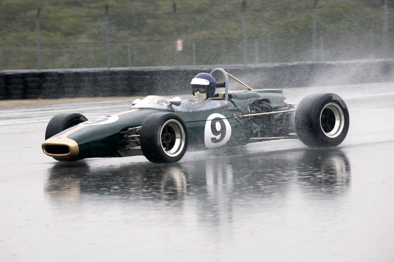 John Delane in his Brabham BT 18 into eleven.