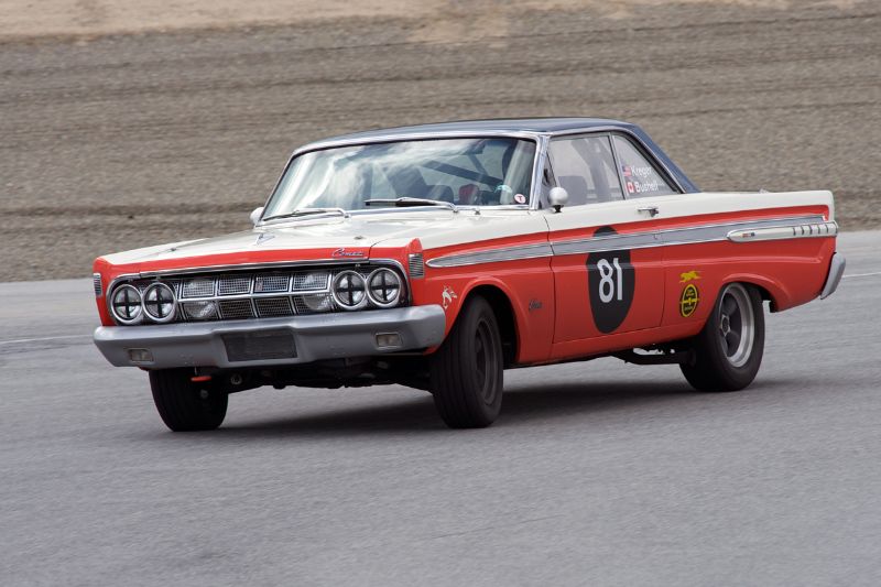 David Swig in his 1964 Mercury Comet, turn two, Sunday afternoon.