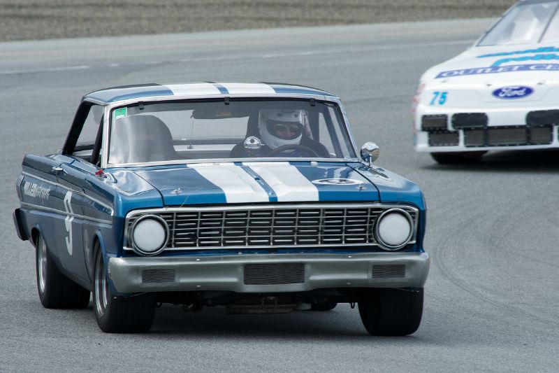 1964 Ford falcon driven by Jonathan Long in turn two, Sunday afernoon.