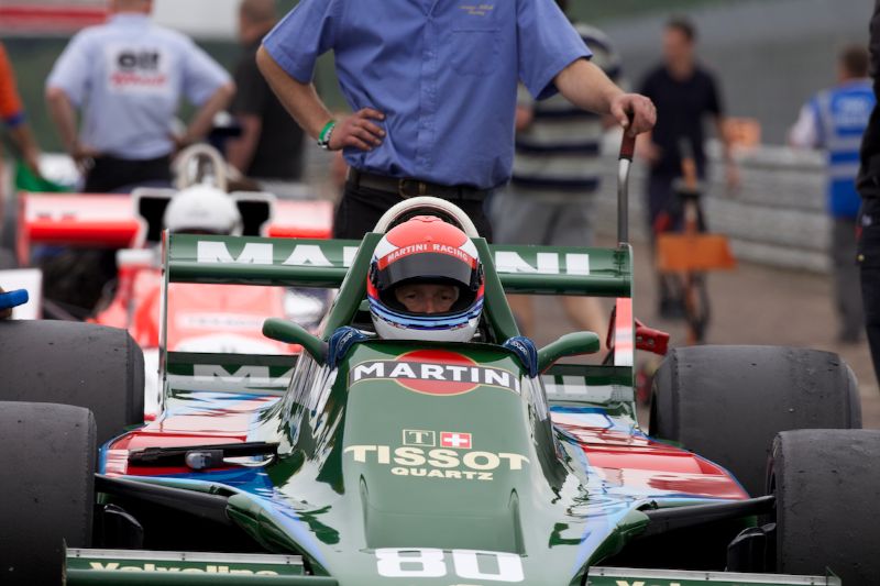 GP Masters grid, Lotus 80 Peter Falkner
