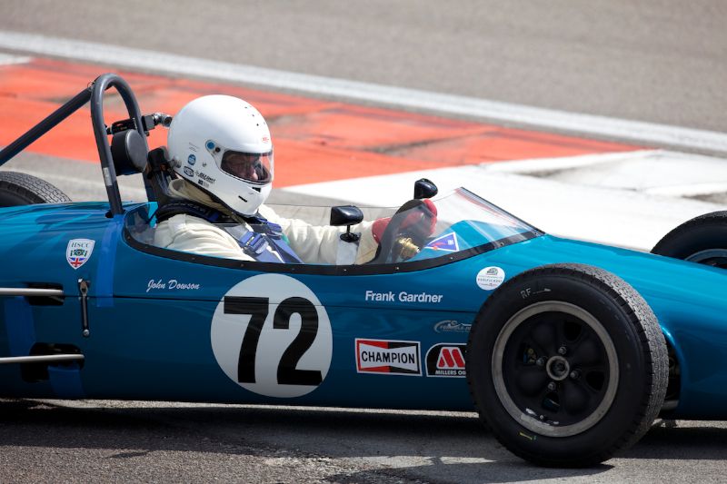 Brabham BT2 waiting to rejoin after a spin  FIA Lurani Trophy