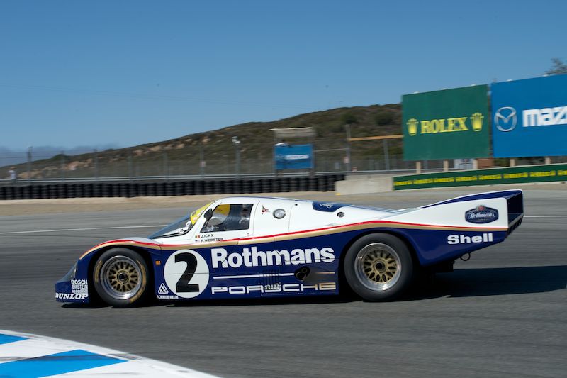 Ranson Webster's 1976 Porsche 956 in Laguna's turn eleven. DennisGray