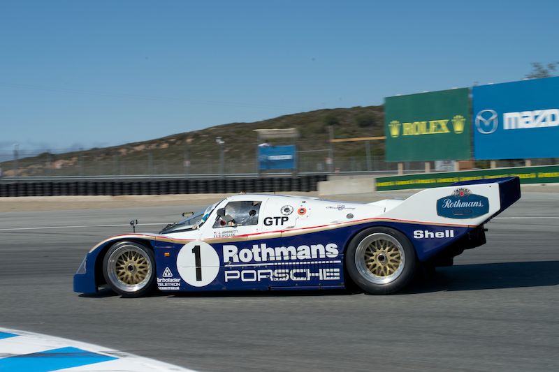 1986 Porsche 962 driven by Johan Woerheide in Laguna's turn eleven. DennisGray