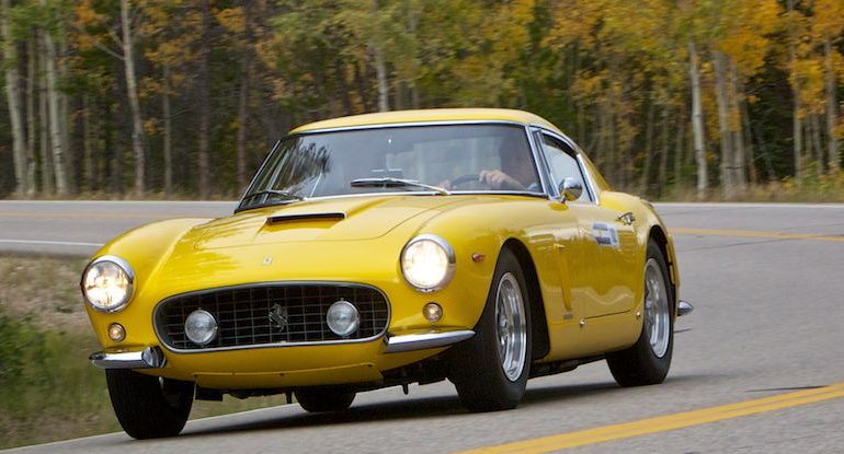 Randy Reiss and Tom Singer enjoy their 1962 Ferrari 250 GT SWB Berlinetta over Gore Pass John Waugh, Photographic Images