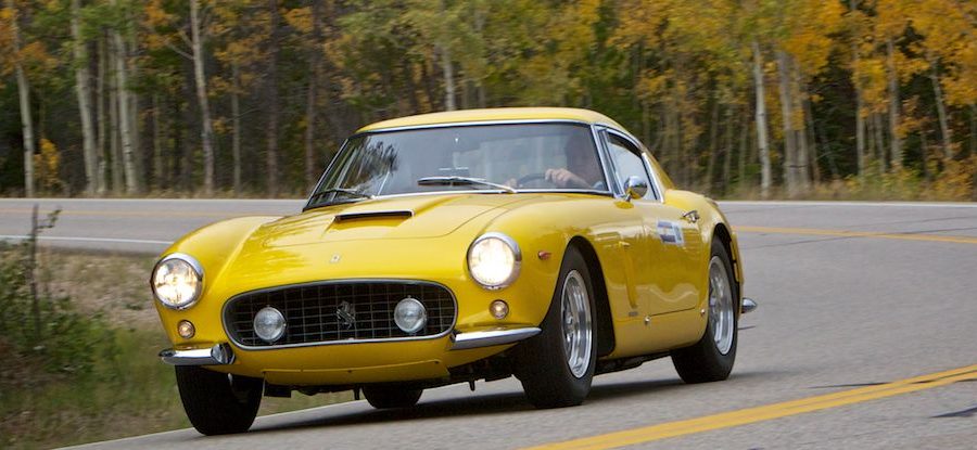 Randy Reiss and Tom Singer enjoy their 1962 Ferrari 250 GT SWB Berlinetta over Gore Pass John Waugh, Photographic Images