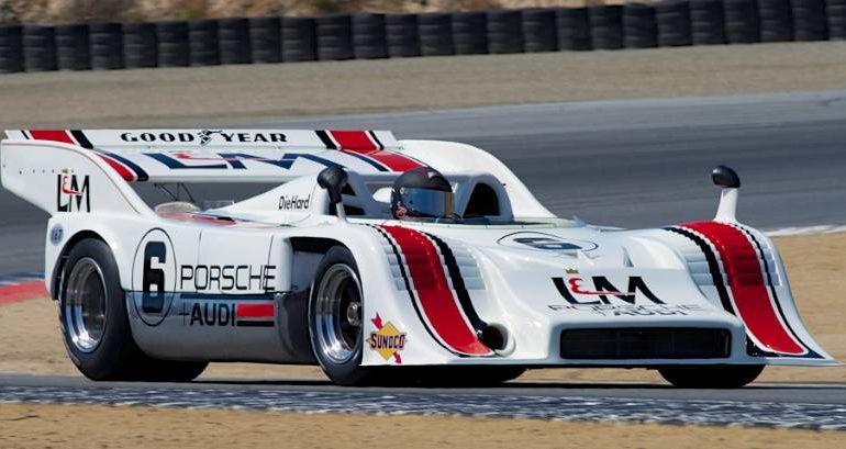 1972 Can-AM Champion, Porsche Audi 917/10 driven by Bruce Canepa in turn two. DennisGray