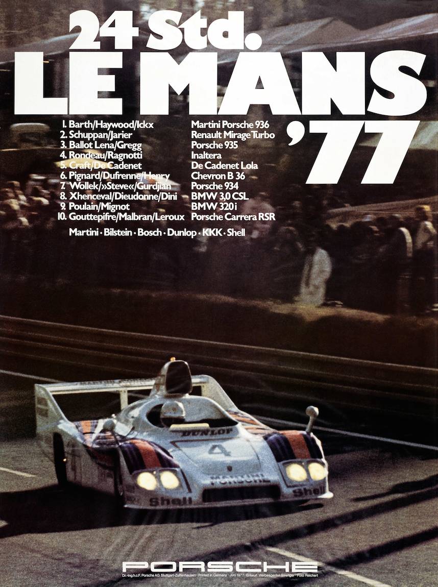 Historical poster Le Mans 1977