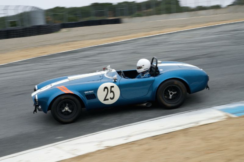 Tim Park in his 1964 Cobra 289ci in The Corkscrew. DennisGray