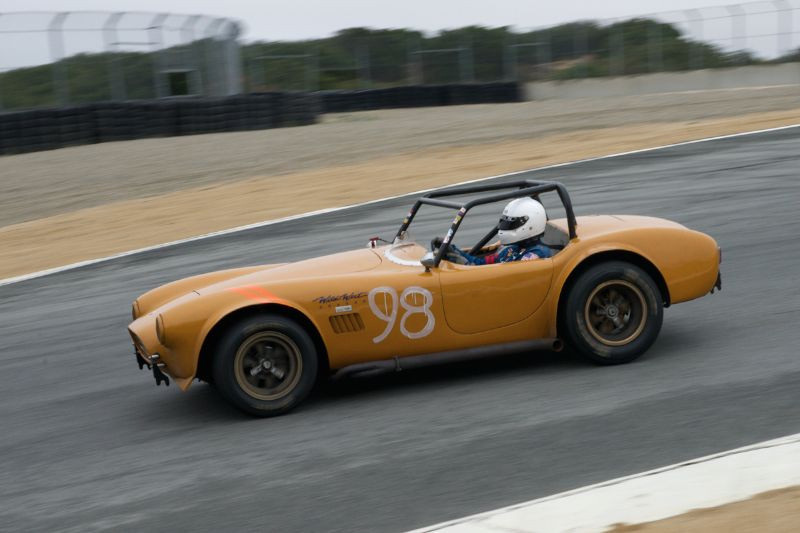 Leader of the 'Park Gang' Lynn part in his 1963 Cobra 289ci in The Corkscrew. DennisGray
