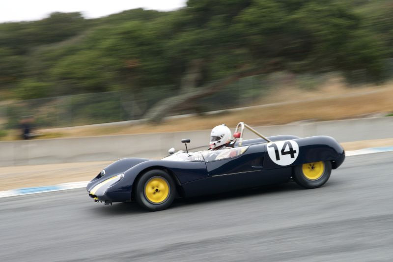 Robert Davis in his 1963 Lotus 23 between turns with and nine Saturday morning. DennisGray