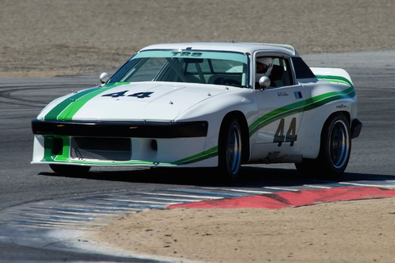 1979 Triumph TR8 driven by Jay Moyes in turn two Sunday morning. DennisGray