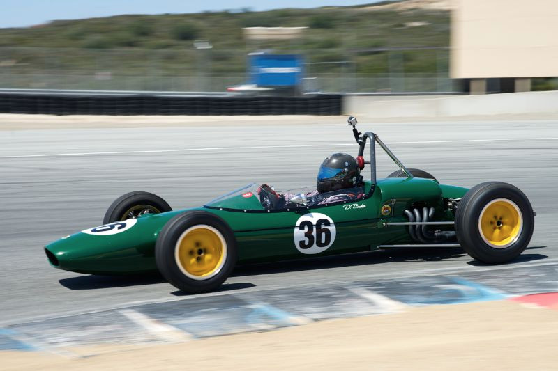 Danny Baker's rapid 1963 Lotus 27 in turn eleven Sunday. DennisGray