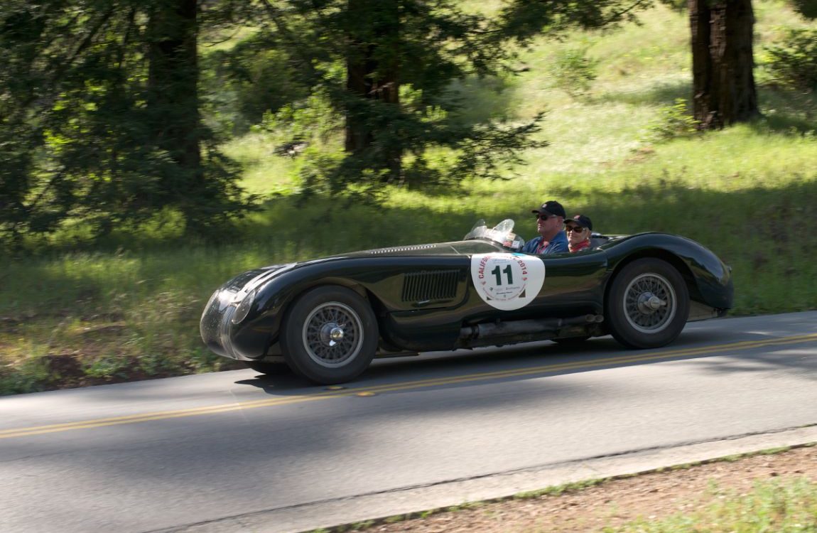 Tom and Gwen Price in their 1953 Jaguar C-Type. DennisGray