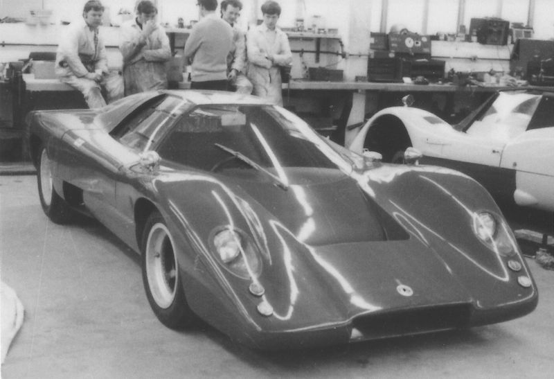 McLaren M6 GT just finished at the Trojan factory before the London Motor Show (photo: Roger Dunbar Collection)