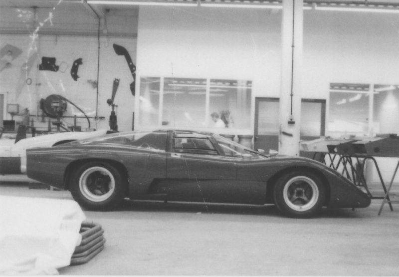 McLaren M6 GT just finished at the Trojan factory before the London Motor Show (photo: Roger Dunbar Collection)