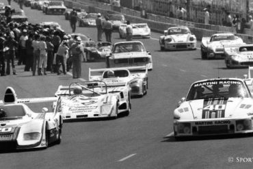 Le Mans 1976 No. 20 (overall winner), driver Jacky Ickx and Gijs van Lennep. # 40: Rolf Stommelen and Manfred Schurti on Porsche Type 935 (4th place overall)