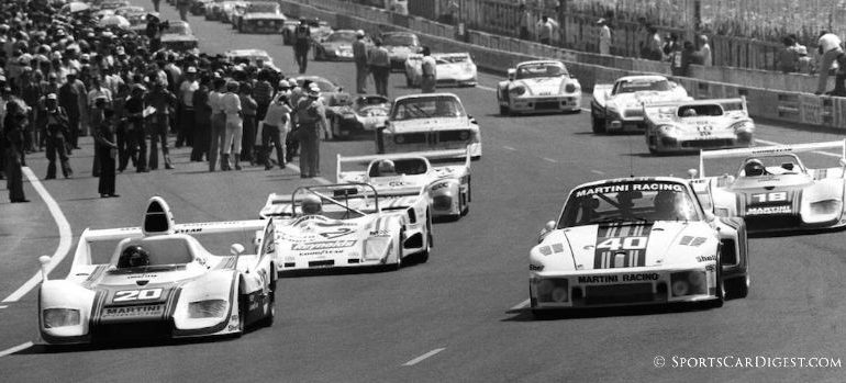 Le Mans 1976 No. 20 (overall winner), driver Jacky Ickx and Gijs van Lennep. # 40: Rolf Stommelen and Manfred Schurti on Porsche Type 935 (4th place overall)