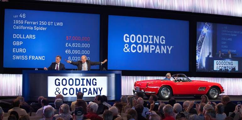 1959 Ferrari 250 GT LWB California Spider sold for $7,700,000