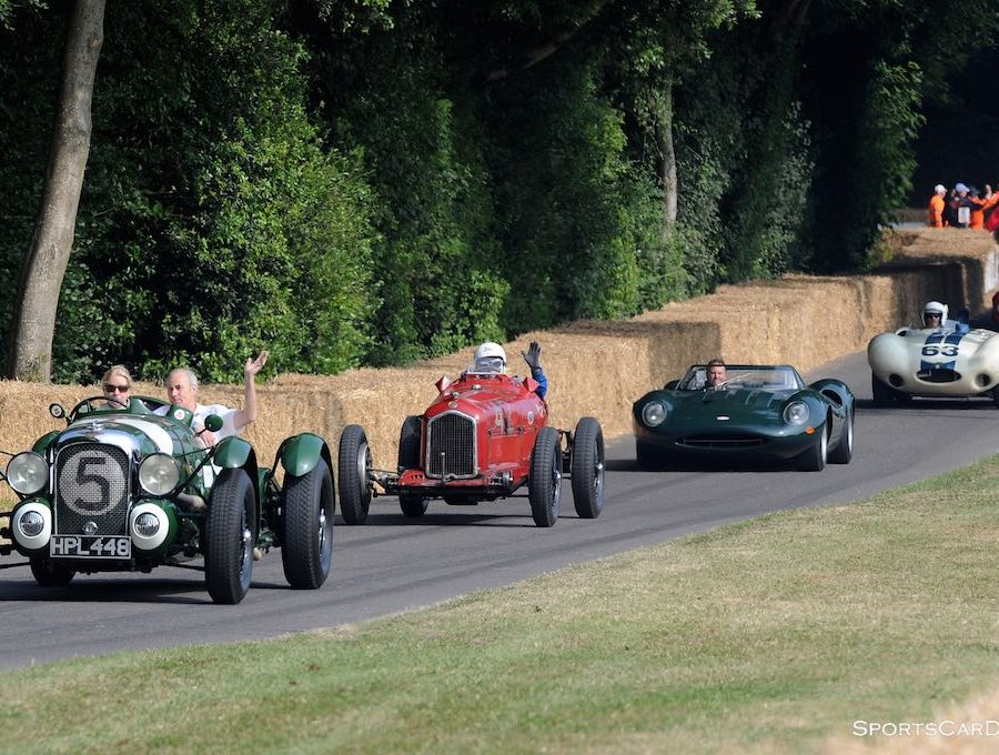 Le Mans Lagonda leads down hill TIM SCOTT