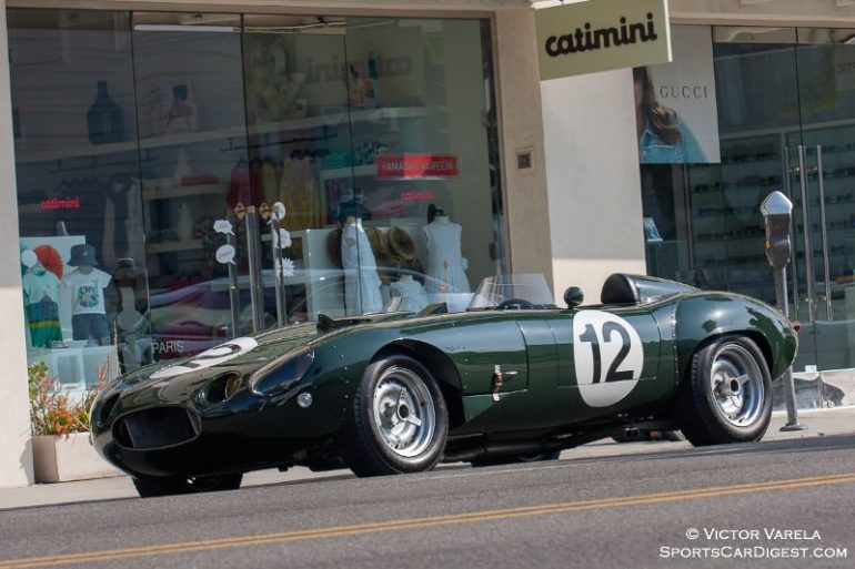 Jaguar Lightweight E-Type on Santa Monica Blvd.