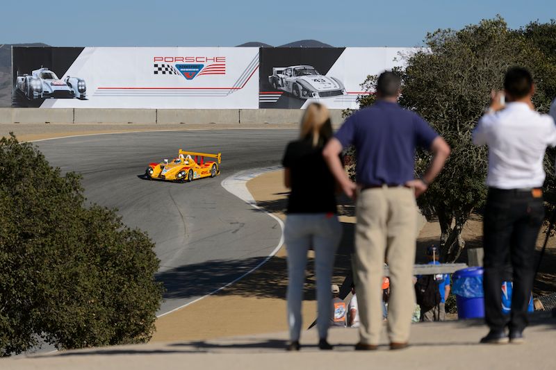 The 2006 Porsche RS Spyder lays down another lap at Rennsport Reunion V