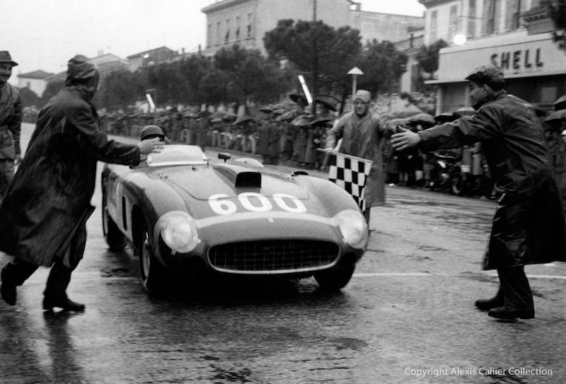 Juan Manuel Fangio completing the epic 1956 Mille Miglia Copyright Alexis Callier Collection