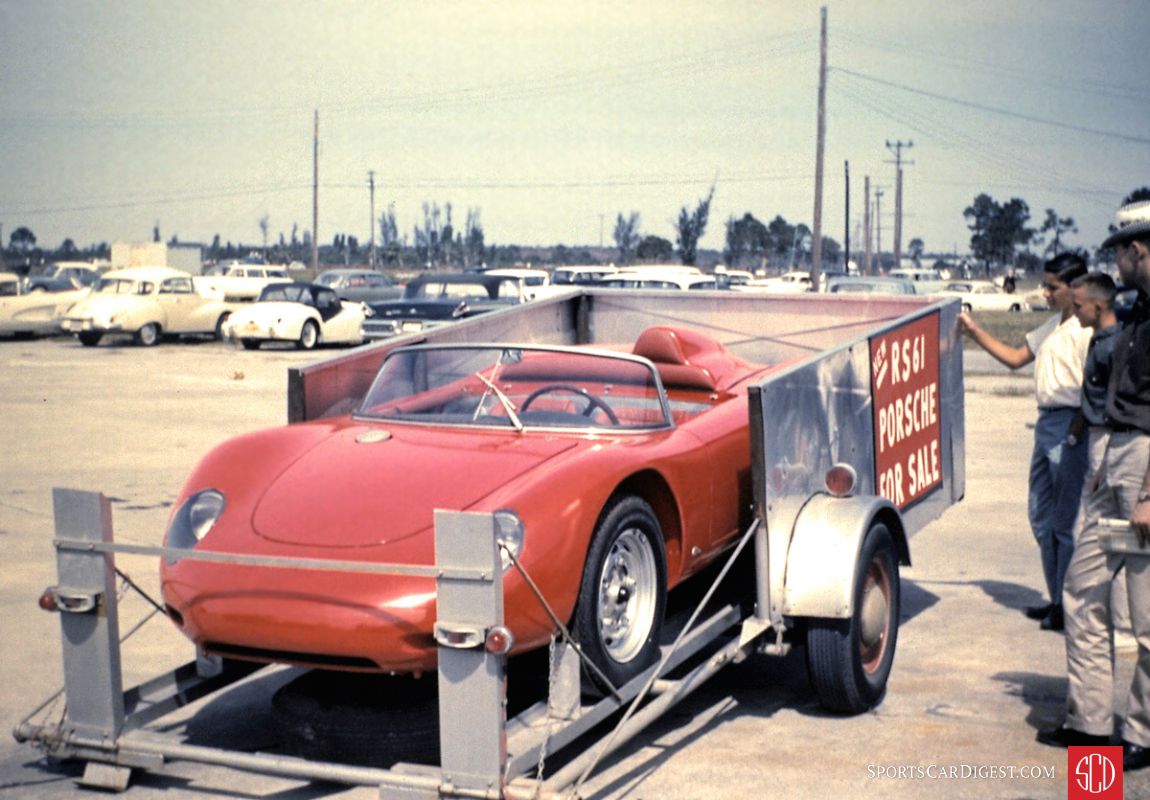 A Porsche RSK for sale in the paddock at Sebring.  (Photo: John Mahall) Picasa