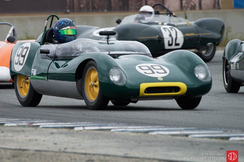 Thor Johnson - 1959 Lotus 17 in tight quarters during Saturdays race. DennisGray