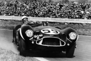 Stirling Moss in the Aston Martin DB3S at Goodwood