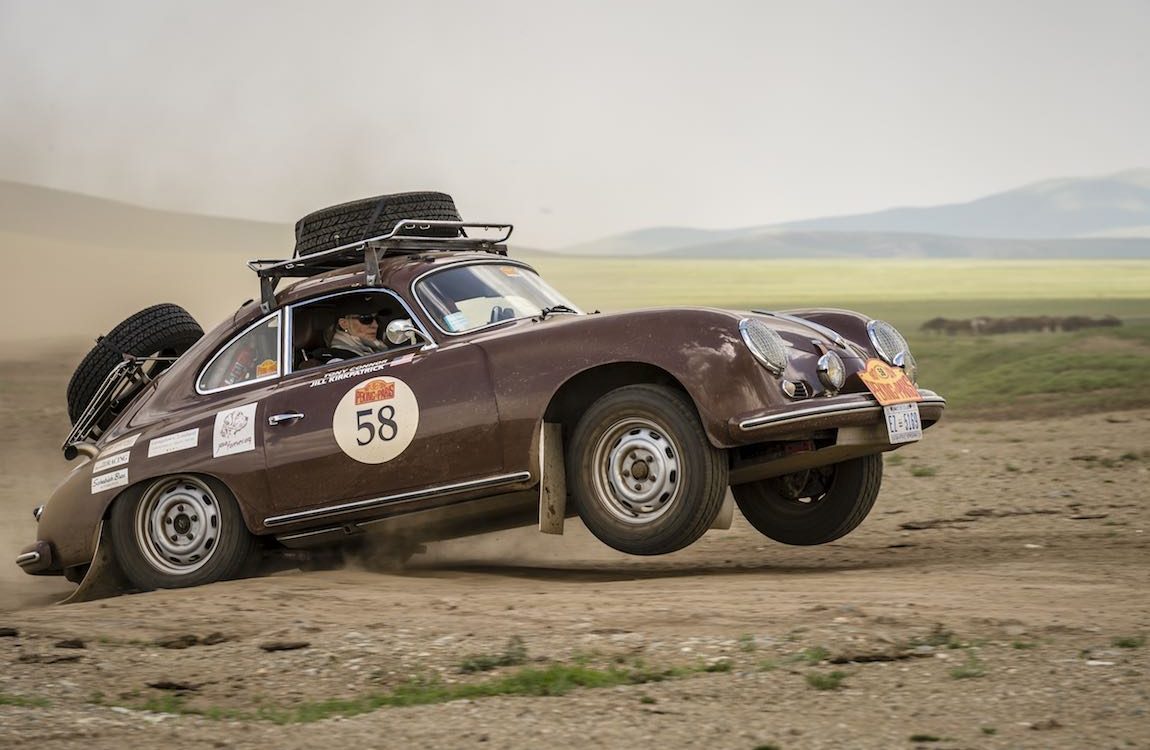 Car 58. Tony Connor(USA) / Jill Kirkpatrick(USA)1956 - Porsche 356A 1600, Peking to Paris 2016., Peking to Paris 2016. Day 06. Ulaan Baatar - Bulgan